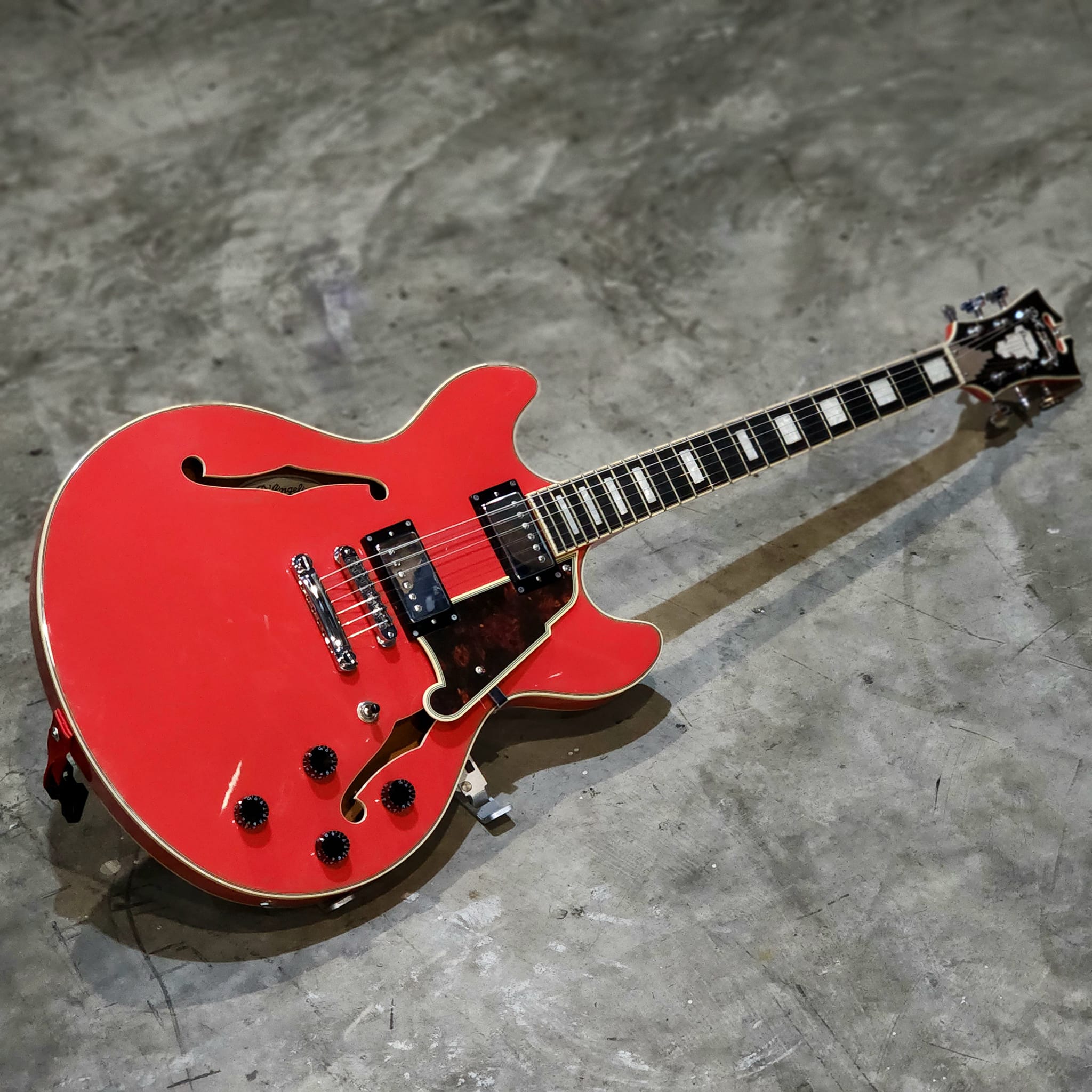 (Used) D'Angelico Premier DC Stop Bar Tailpiece - Fiesta Red