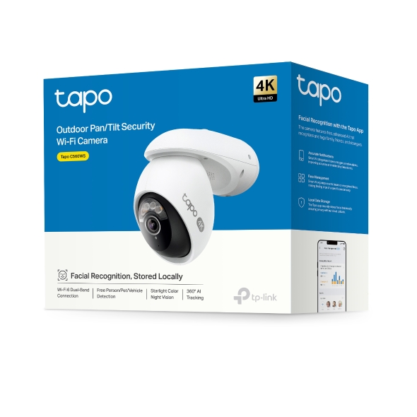 Tapo C560WS Tapo C560WS 4K 8MP Outdoor Pan/Tilt Security Wi-Fi Camera