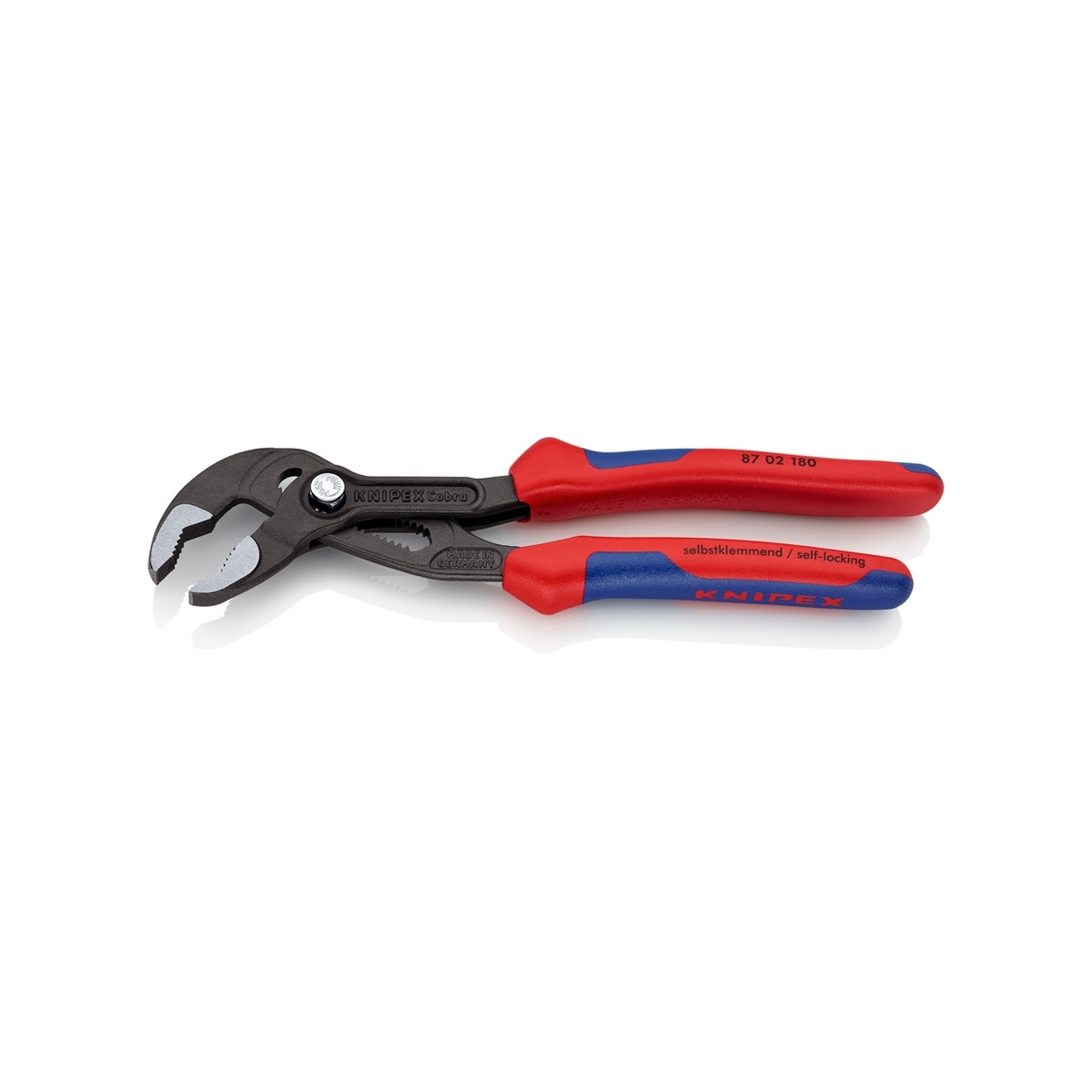 KNIPEX 87 02 180 คีมคอม้า รุ่น Cobra ด้ามหนา 180mm (7")