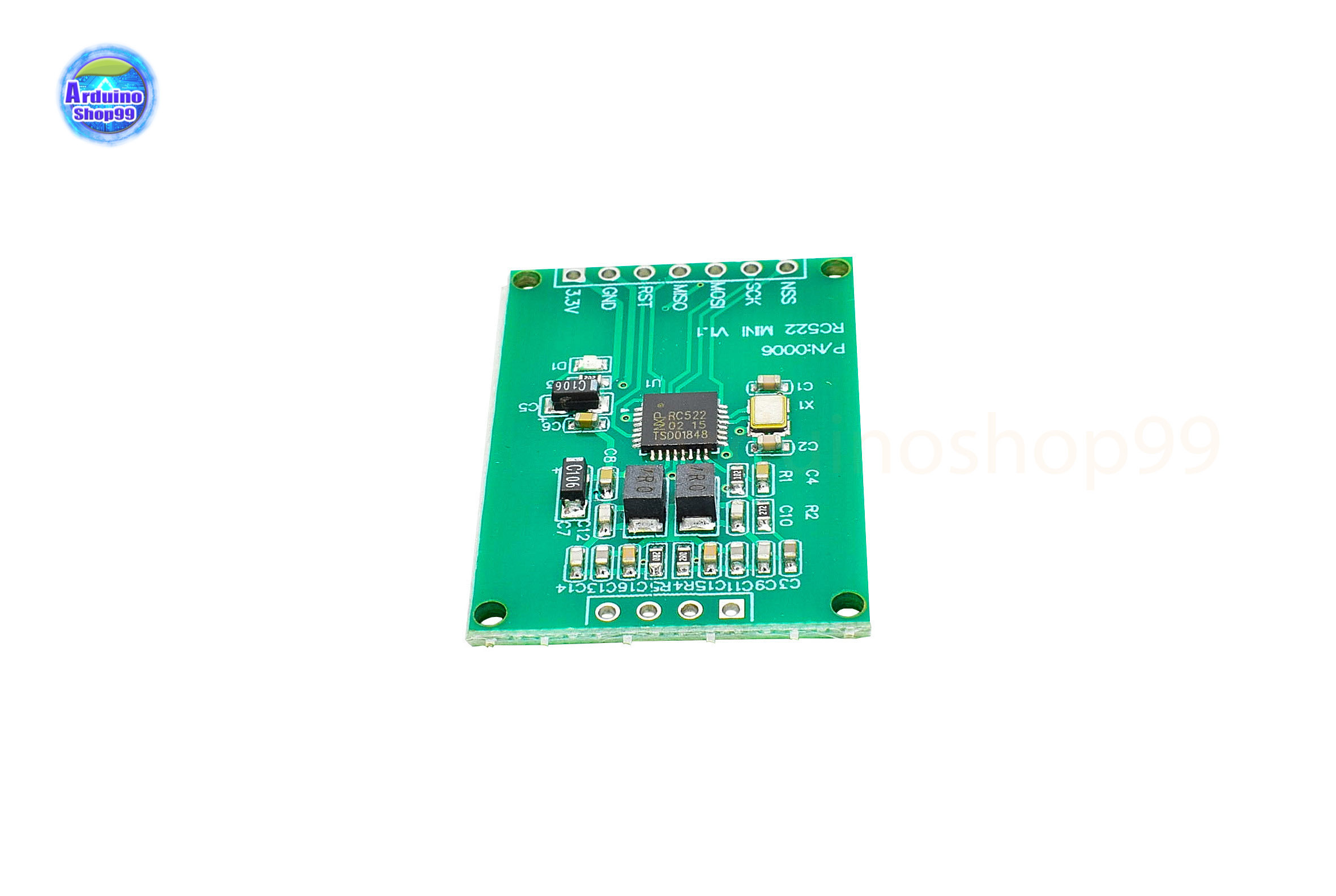 RC522 RFID Module Mini Card Reader/Detector 13.56MHz Green PCB