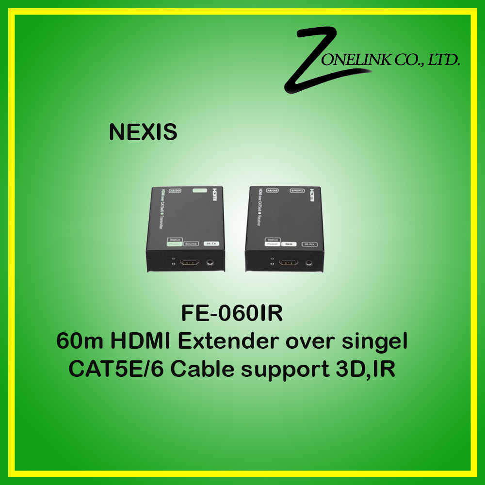 FE-060IR HDMI EXTENDER OVER SINGLE CAT5E/6 CABLE SUPPORT 3D, IR