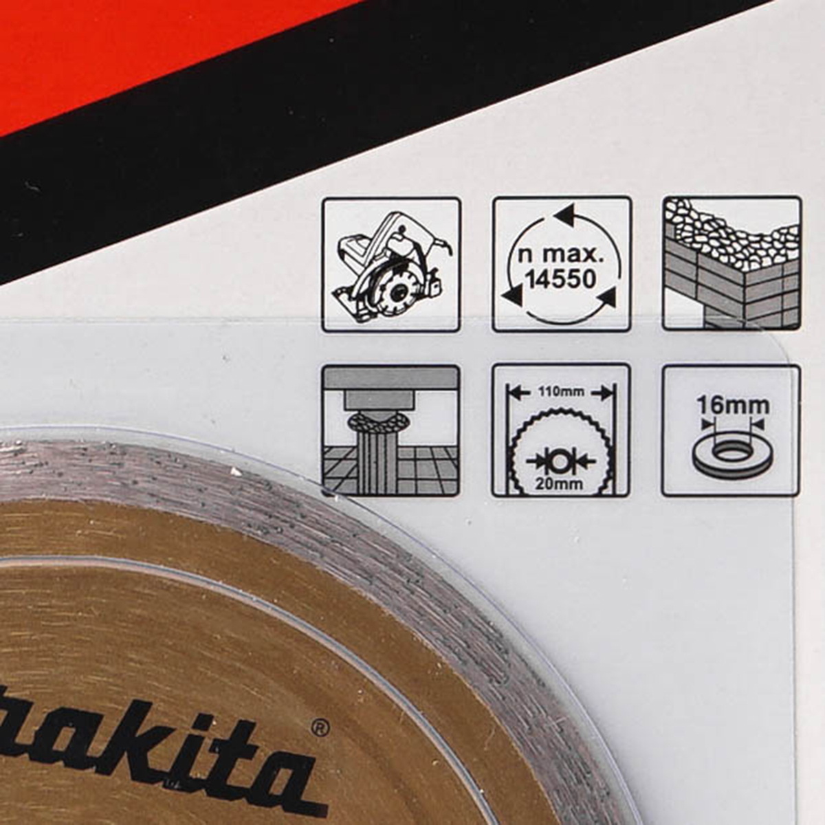MAKITA D-05212 ใบเพชร 4"x1.6mm น้ำ เรียบ-ทอง คอนกรีต,กระเบื้อง,หินอ่อน