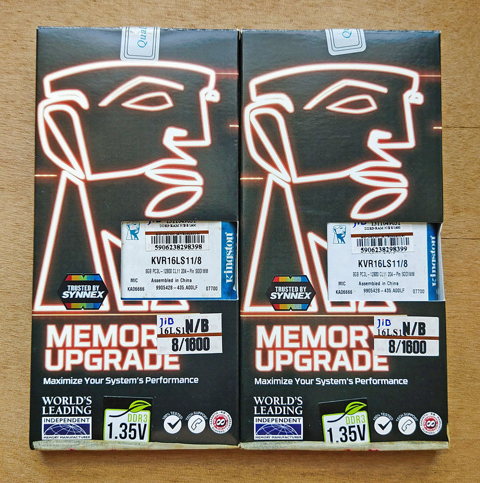 แรม NOTEBOOK (แรมโน้ตบุ๊ค) DDR3L/1600 8GB