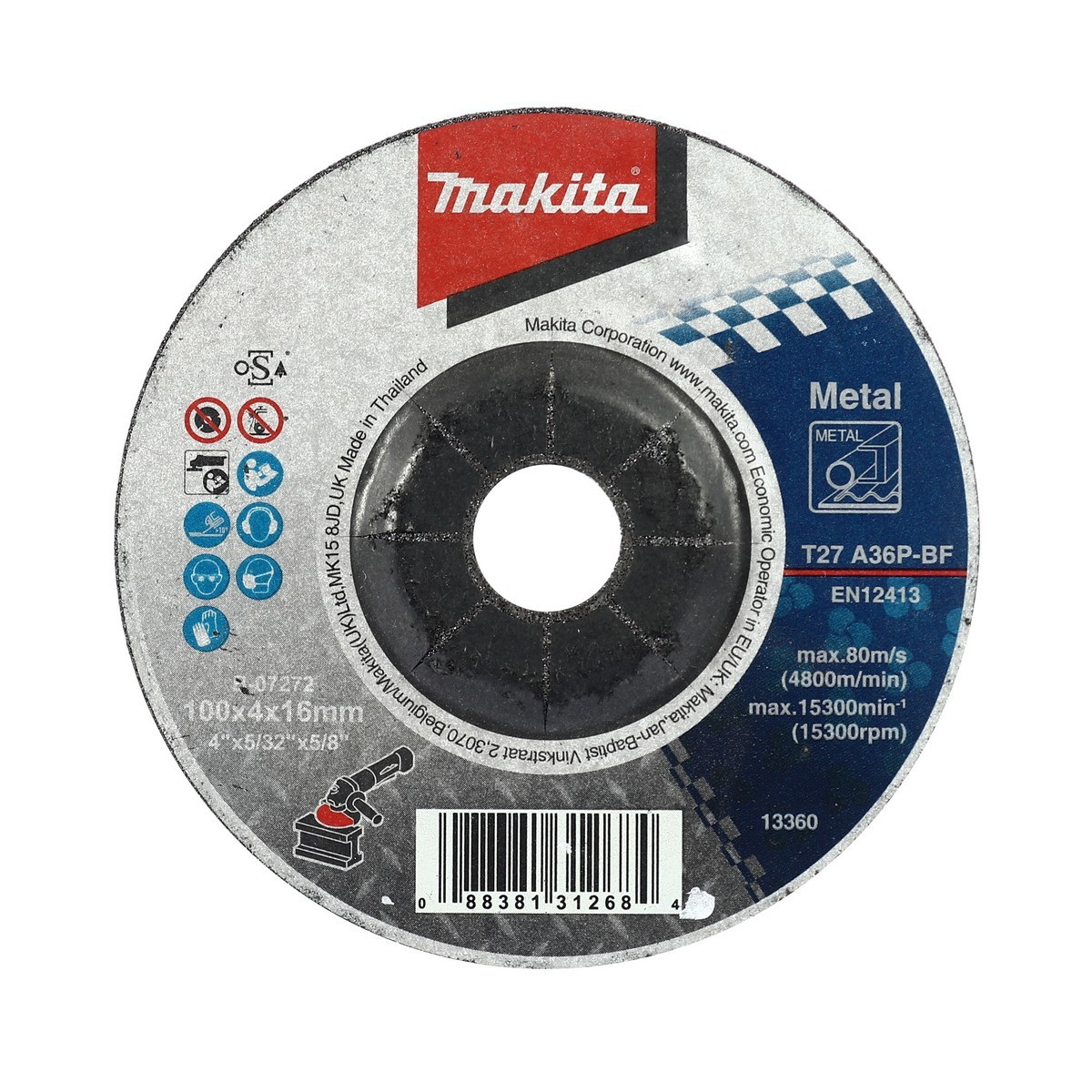 MAKITA B-07272 ใบเจียร 4"x4mm (25ใบ/กล่อง)