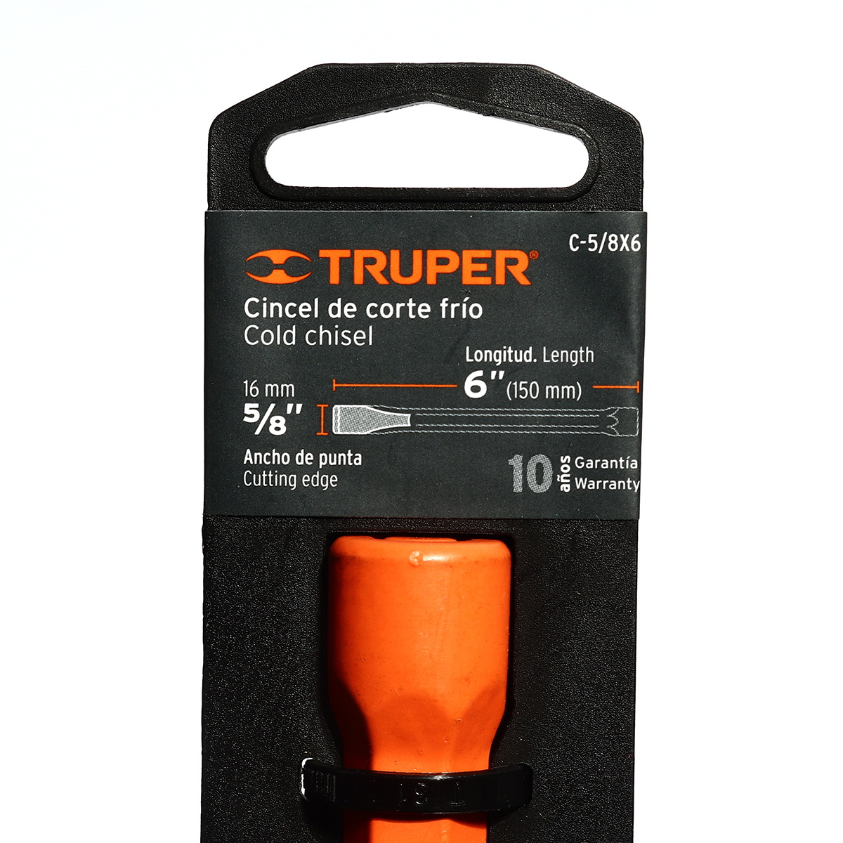 TRUPER 12127 เหล็กสกัดปากแบน 5/8"x6"