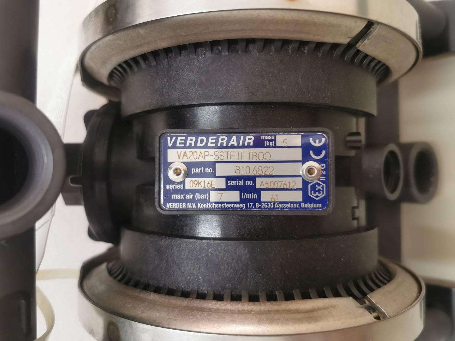Diaphragm Pump, VERDERAIR,VA20AP-SSTFTFTBOO