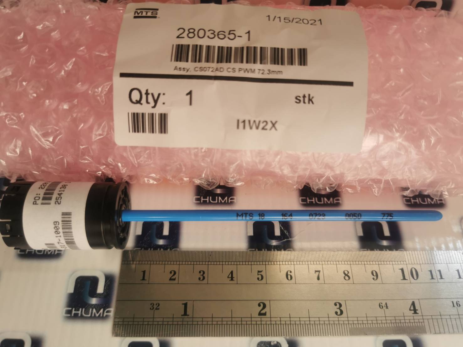 MTS Temposonic, sensor, 280365-1,MTS 18 317 1009, CS072AD CS PWM 72.3 mm