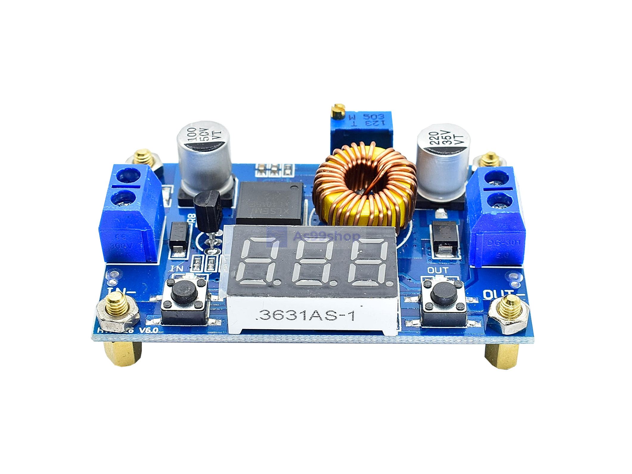 DC-DC 5A high power XL4015 75W adjustable step-down แปลงไฟจาก 4-38 volt เป็น 1.25-35 Volt