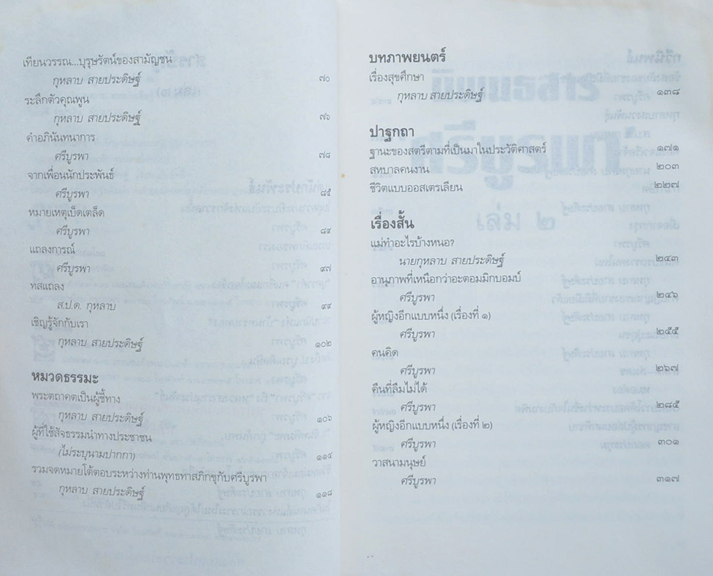 นิพนธสาร “ศรีบูรพา” (เล่ม 2 / ขายตามสภาพ)