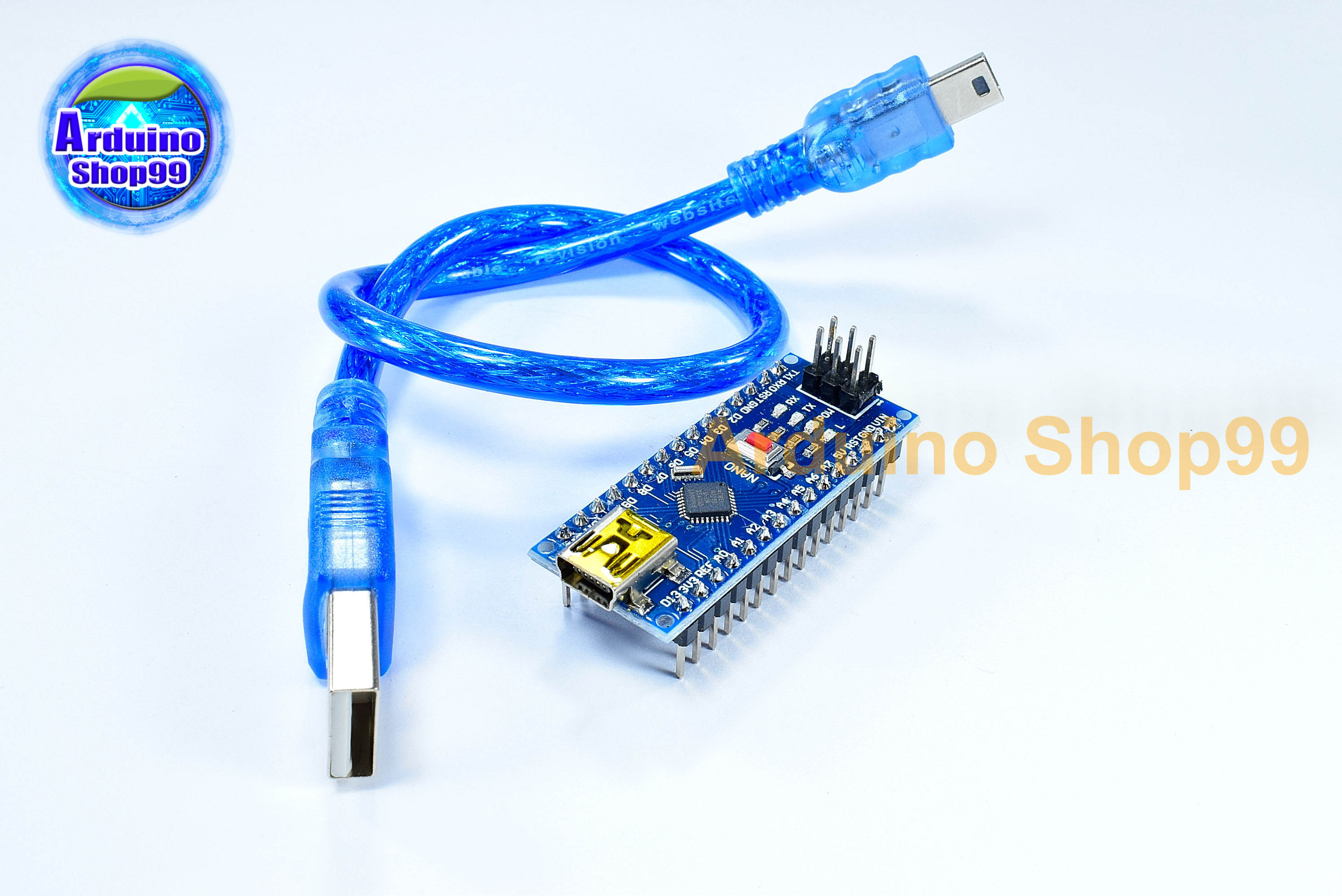 Nano V3 CH340 + USB cable(ปุ่มแดง)