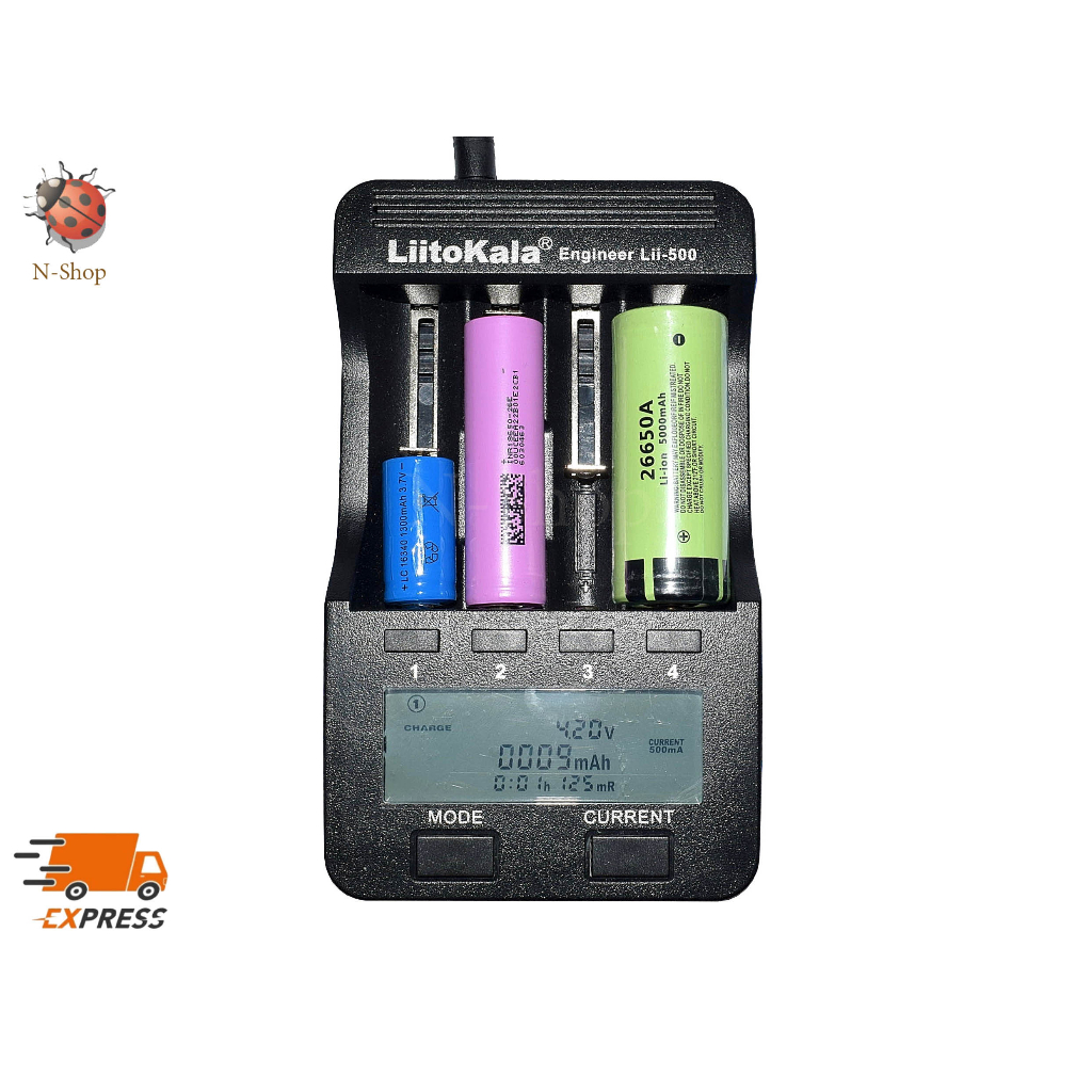 แท่นชาร์ต ถ่านชาร์ต LiitoKala Lii-500 (ชนิด 4 ช่อง) (จำนวน 1 ชิ้น)