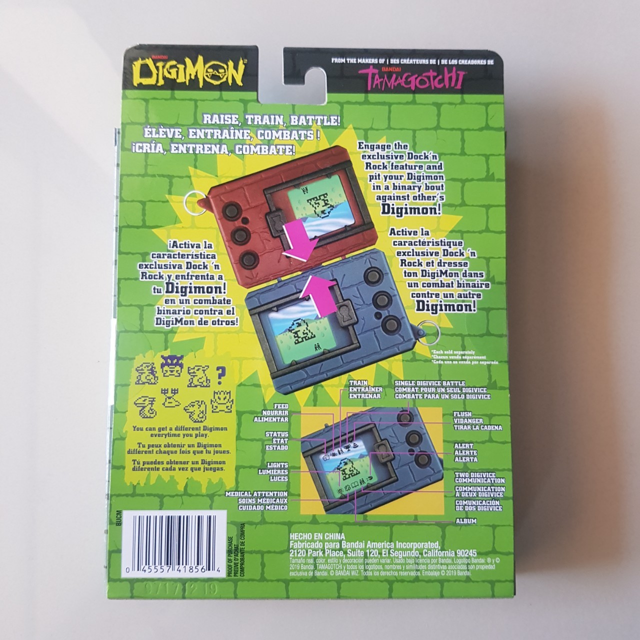 Digital Monster V-pet Ver.20TH ENG Version 2 CLEAR YELLOW COLOR [LOT US]