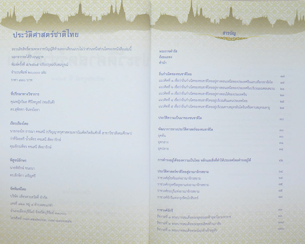 ประวัติศาสตร์ชาติไทย (หนังสือมีมากกว่า 1 เล่ม)