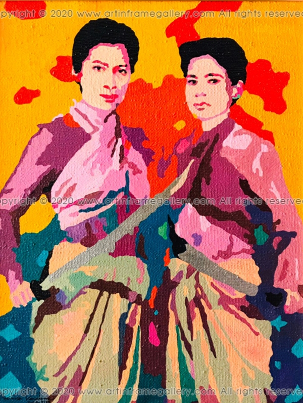 ผลงานศิลปะ "ท้าวเทพกระษัตรี ท้าวศรีสุนทร"