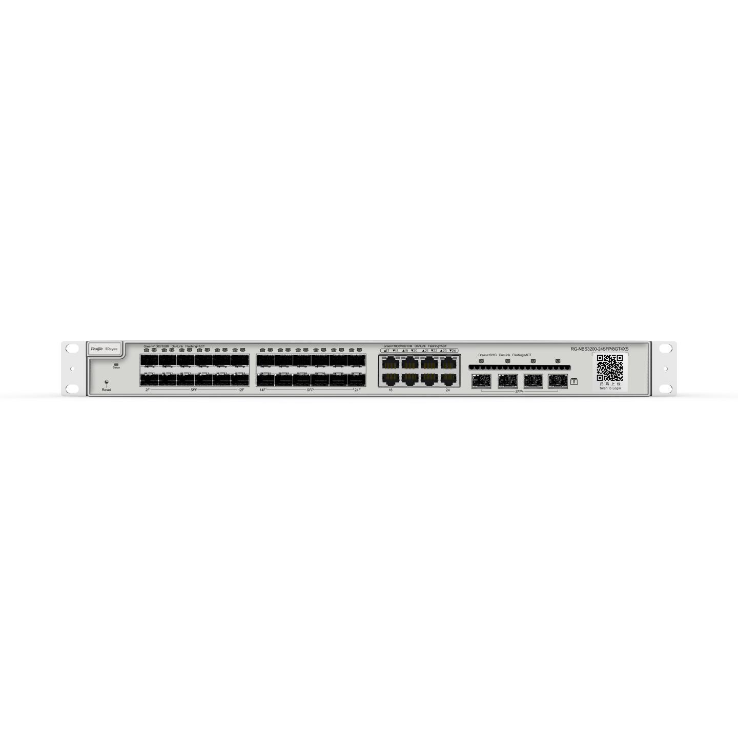 RG-NBS3200-24SFP/8GT4XS Reyee L2 Cloud Managed SFP Switch 24 Port, 4 Port SFP+