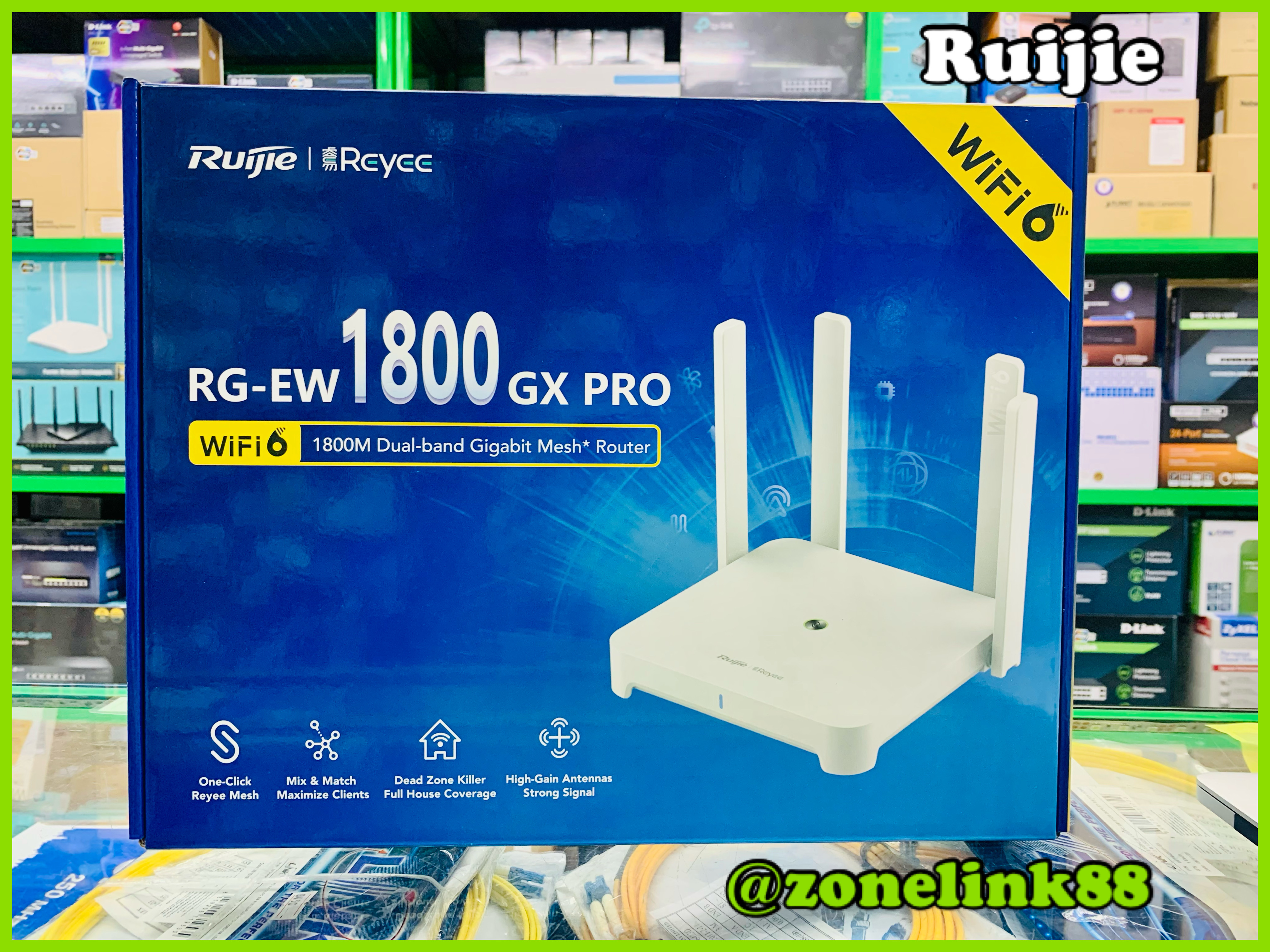 Ruijie RG-EW1800GX PRO WiFi6 1800M Dual-band Gigabit Mesh Router