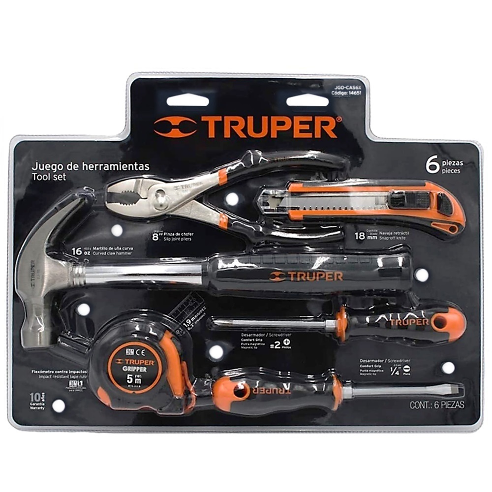 TRUPER 14651 (JGO-CAS6X) ชุดเครื่องมือช่าง 6 ชิ้น