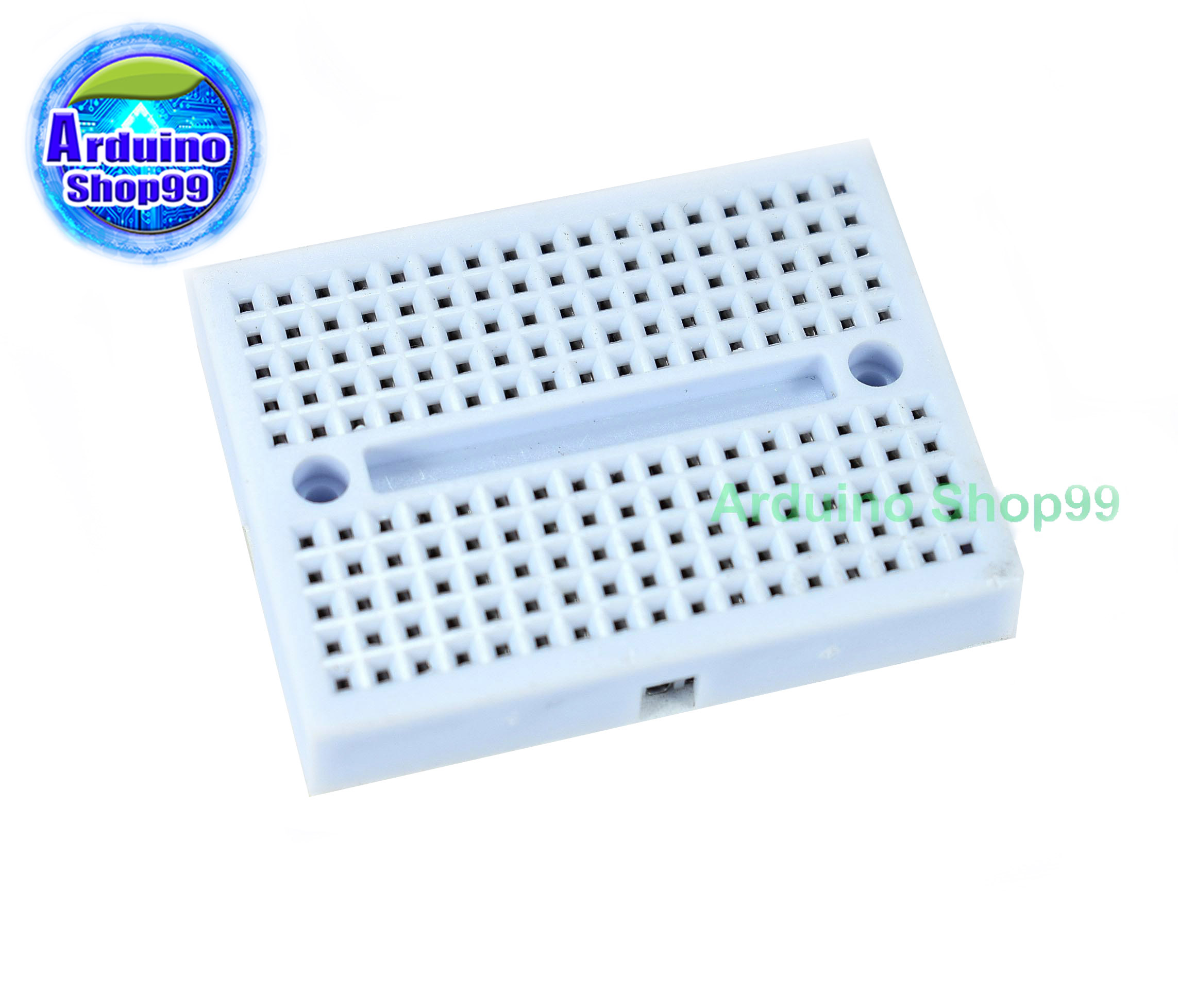 บอร์ดทดลองขนาดเล็กสีขาวขนาด 170 ช่อง Protoboard Breadboard White 170 holes