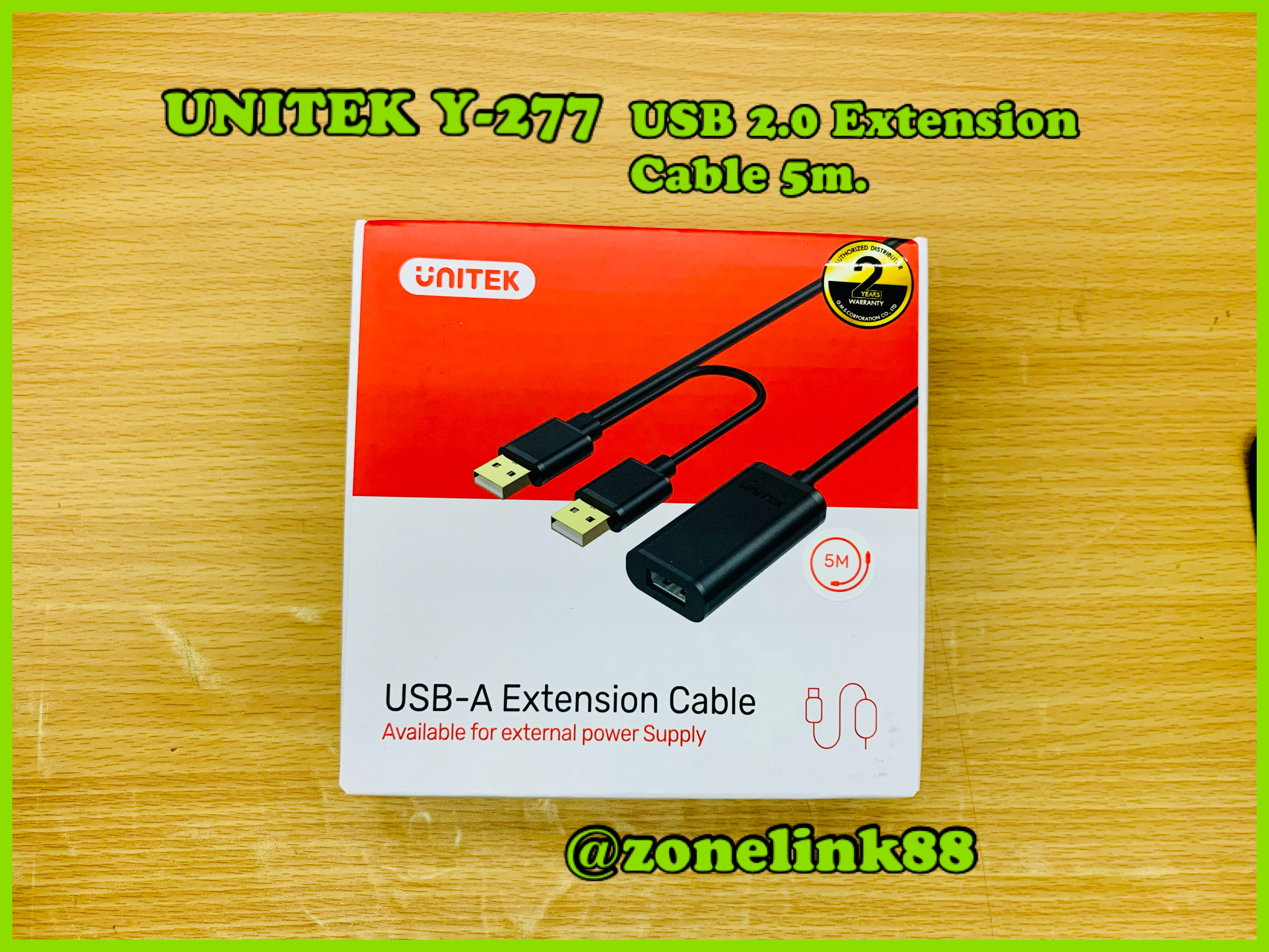 UNITEK Y-277 USB 2.0 Extension Cable 5m.