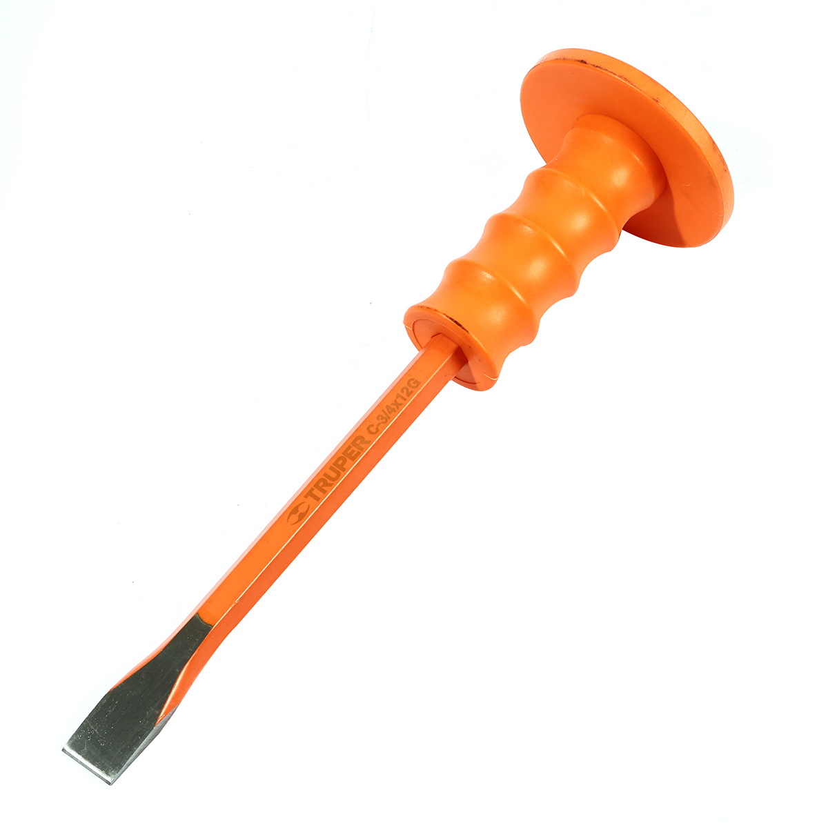 TRUPER 12172 เหล็กสกัดปากแบน หุ้มยาง 3/4"x12"