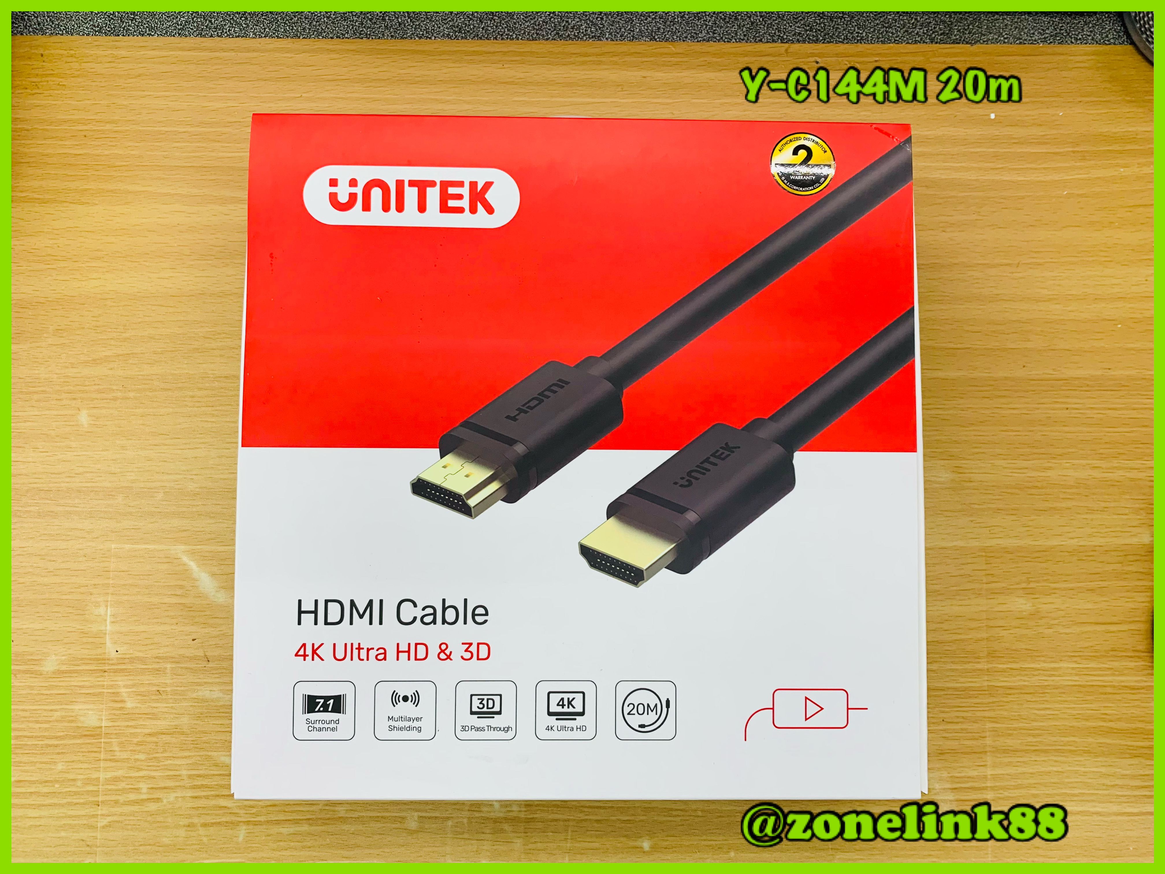 Unitek Y-C144M HDMI Cable 20m.