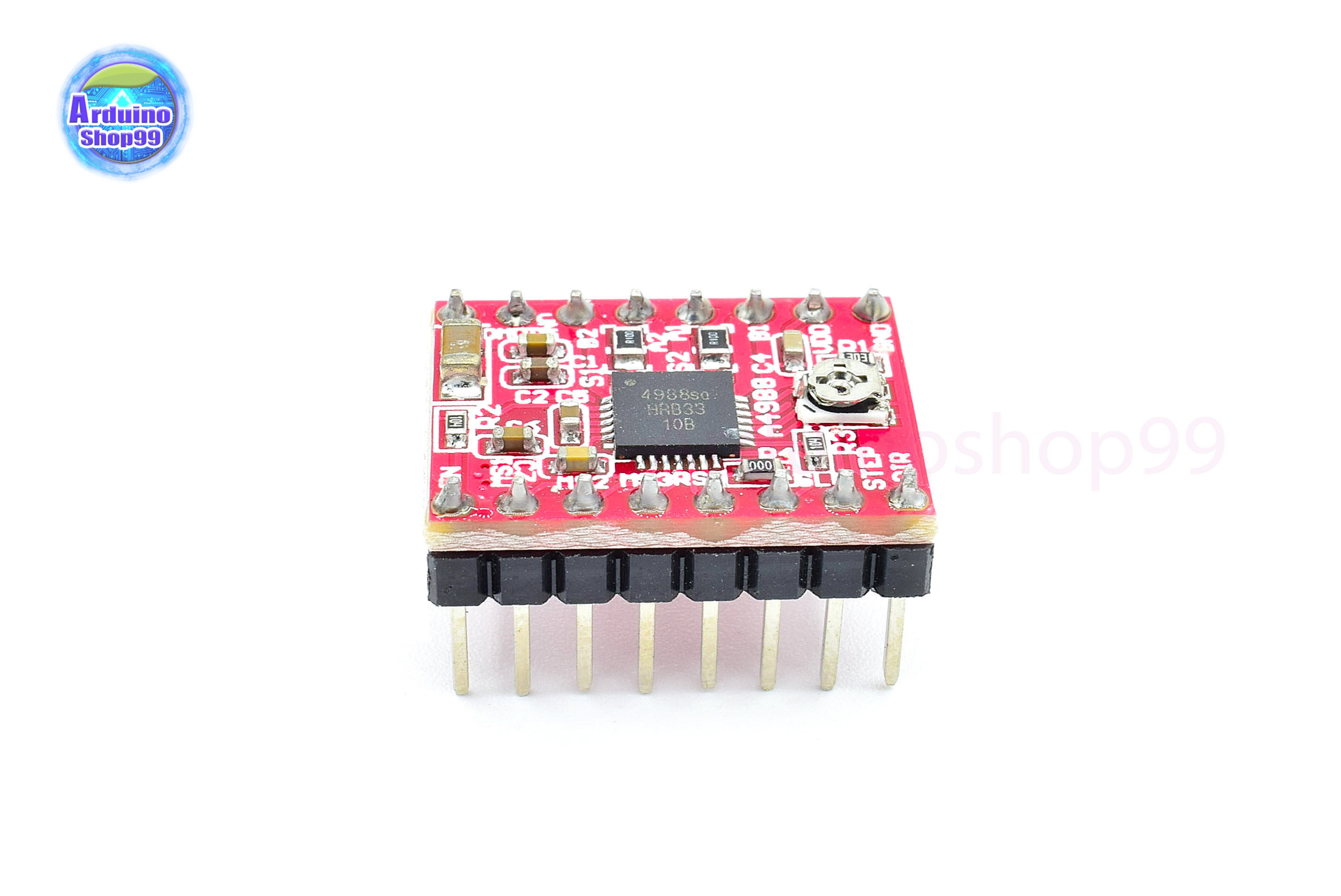 3D printer A4988 stepper motor driver Reprap send heat sink pin header has been welded red
