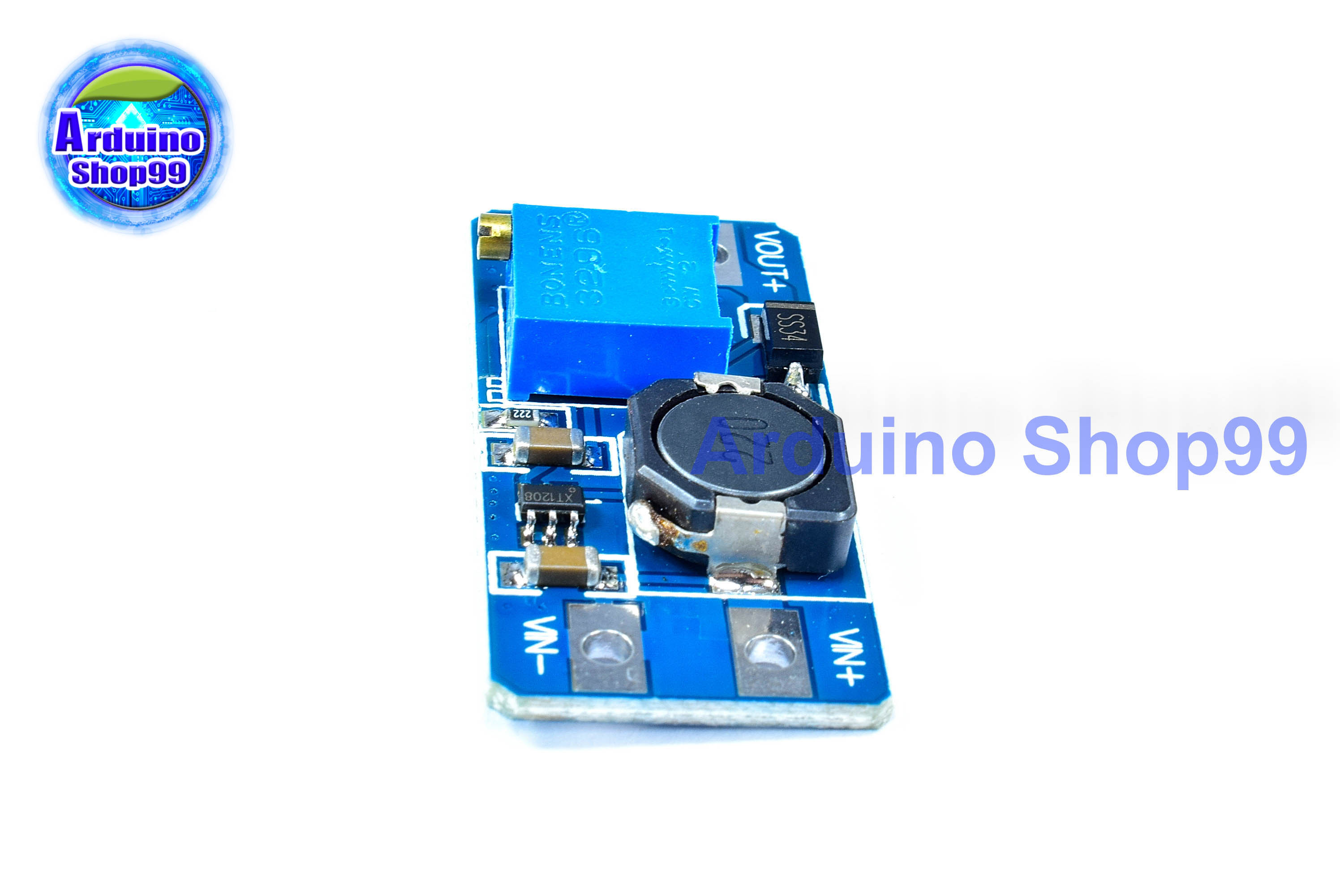 MT3608 2A boost board DC-DC boost module แปลงไฟจาก 2-24 V to 5-28V(step up)