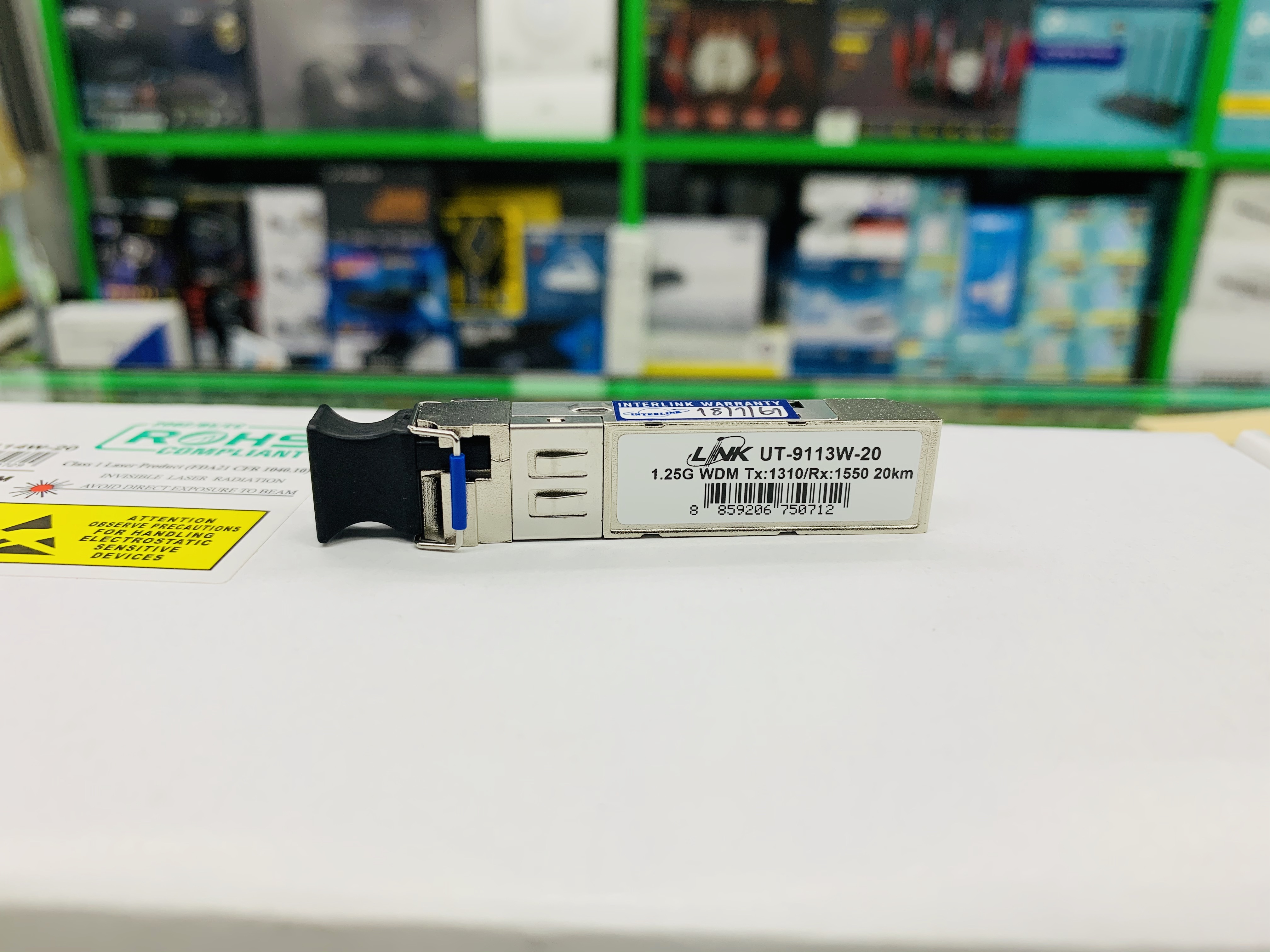 UT-9113W-20 SFP/LC SM 1.25G WDM Tx:Rx:1550 20Km