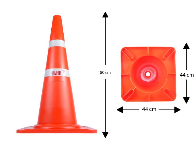 YAMADA รุ่น TC80 กรวยจราจร 80cm 2แถบ