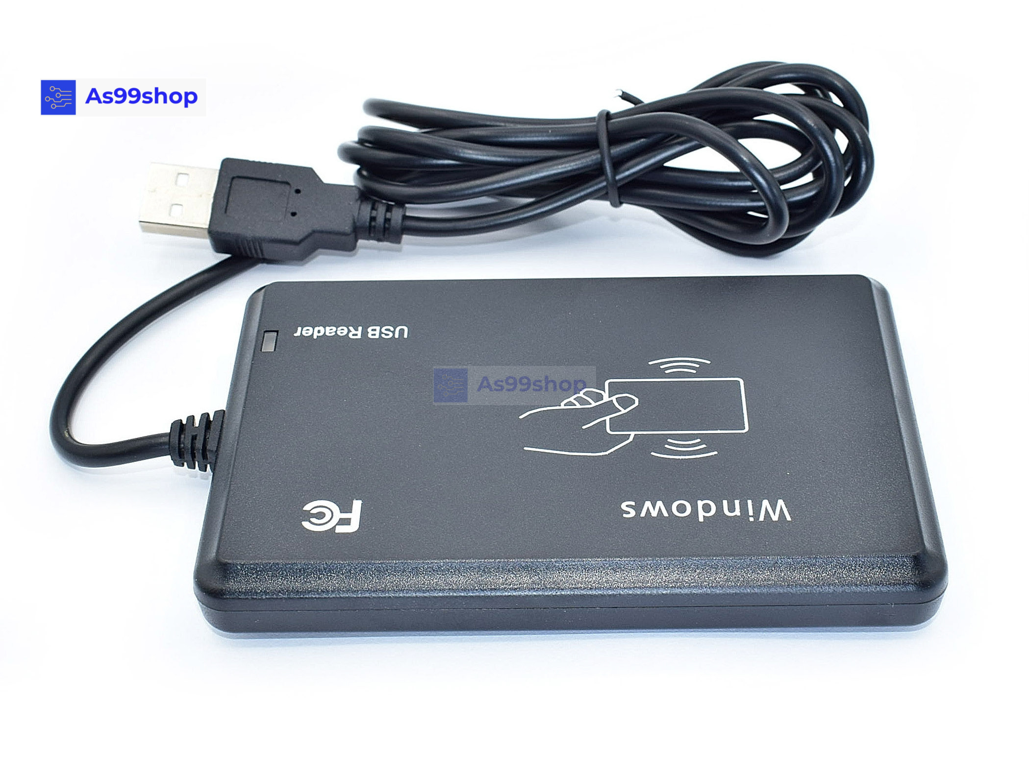เครื่องอ่านบัตร 125Khz USB ID Card Reader รุ่น TK4100/EM4100 อ่านบัตรคีย์การ์ด พวงกุญแจ RFID (รองรับ Windows)(แบบสายติดตัวเครื่อง)