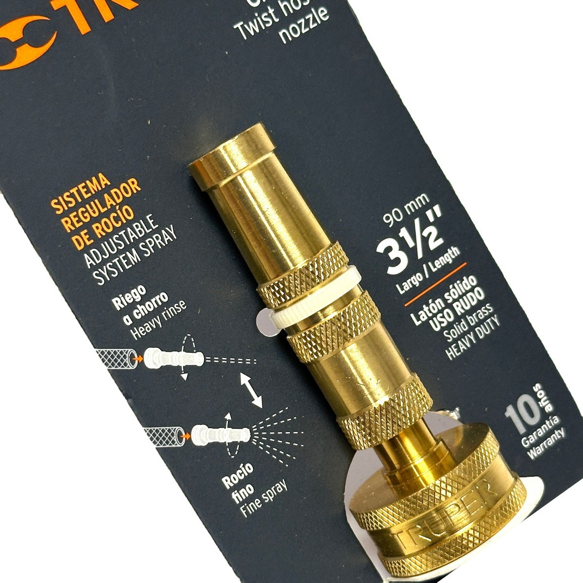 TRUPER CHMA-3.5 หัวฉีดเกลียวตรงทองเหลือง 3.1/2"