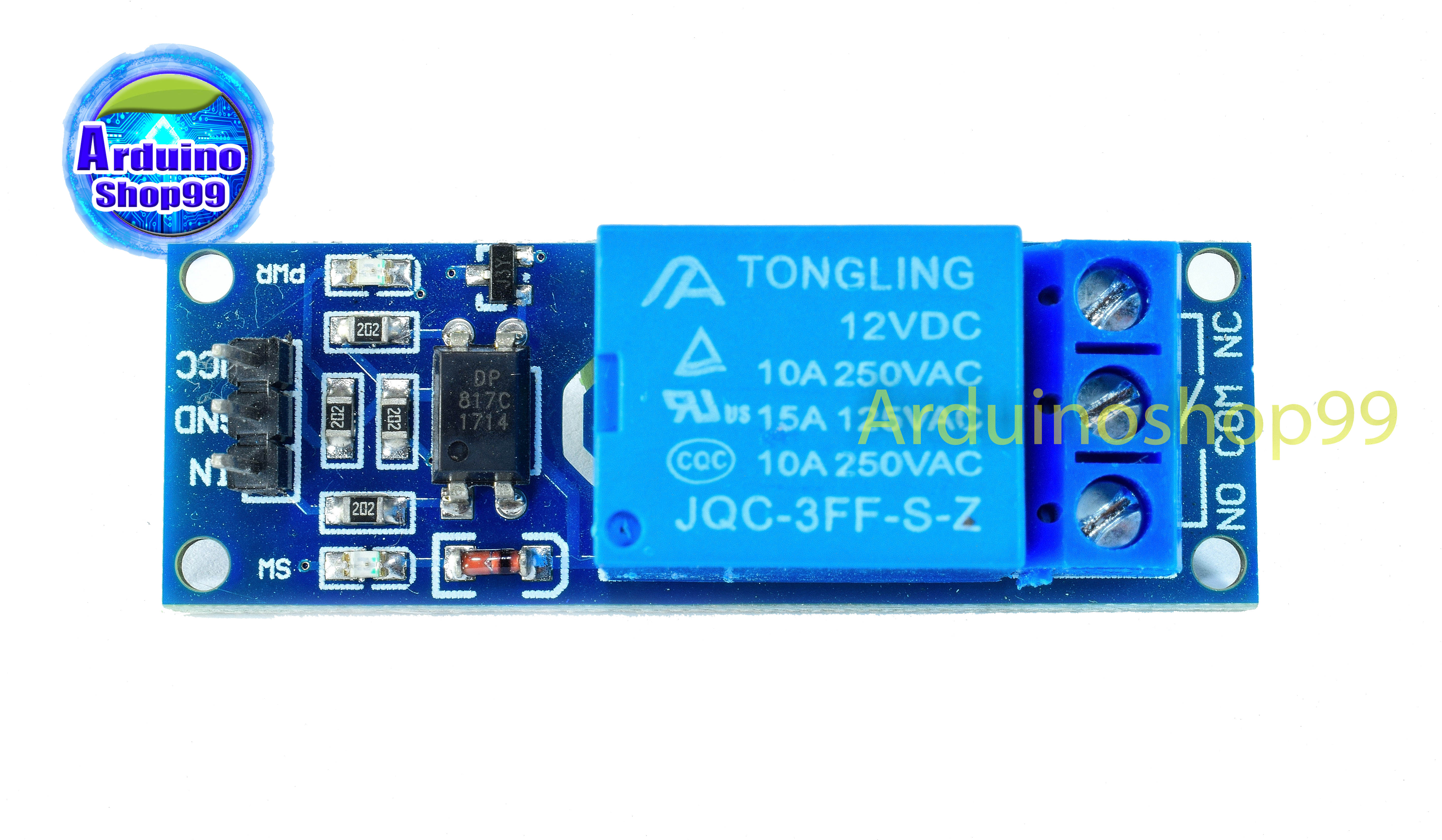 Relay 12V 1 Channel 10 A isolation control Hight trigger