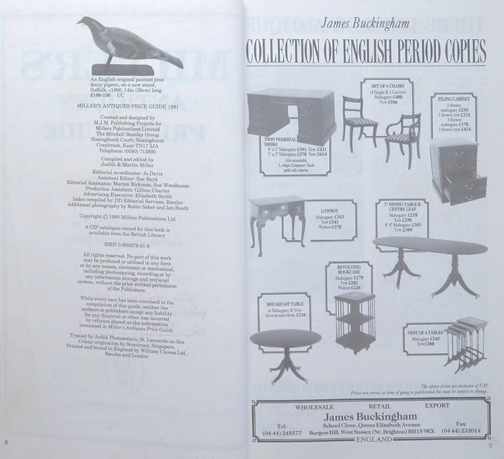 MILLER’S ANTIQUES PRICE GUIDE 1991 (Volume XII) (ขายตามสภาพ)