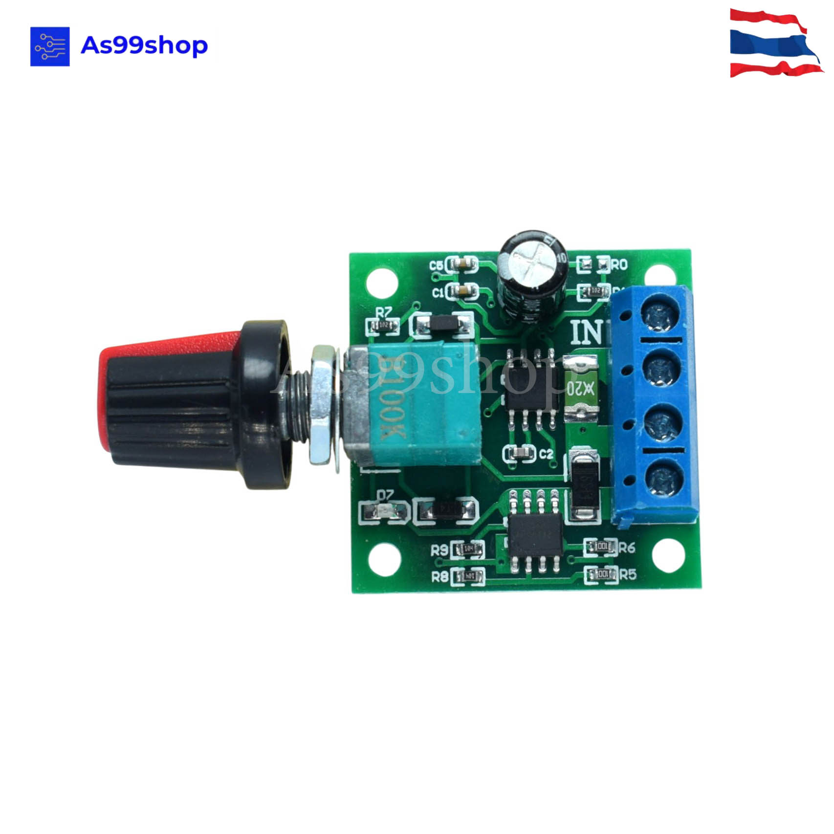 มอเตอร์ควบคุมความเร็ว PWM 1.8V–15V DC 2A รุ่น 1803BK ตัวปรับสปีดมอเตอร์ DC สวิตช์ควบคุมความเร็ว