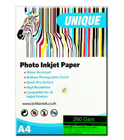 Photo Inkjet Paper A4 260 แกรม/ 100 แผ่น