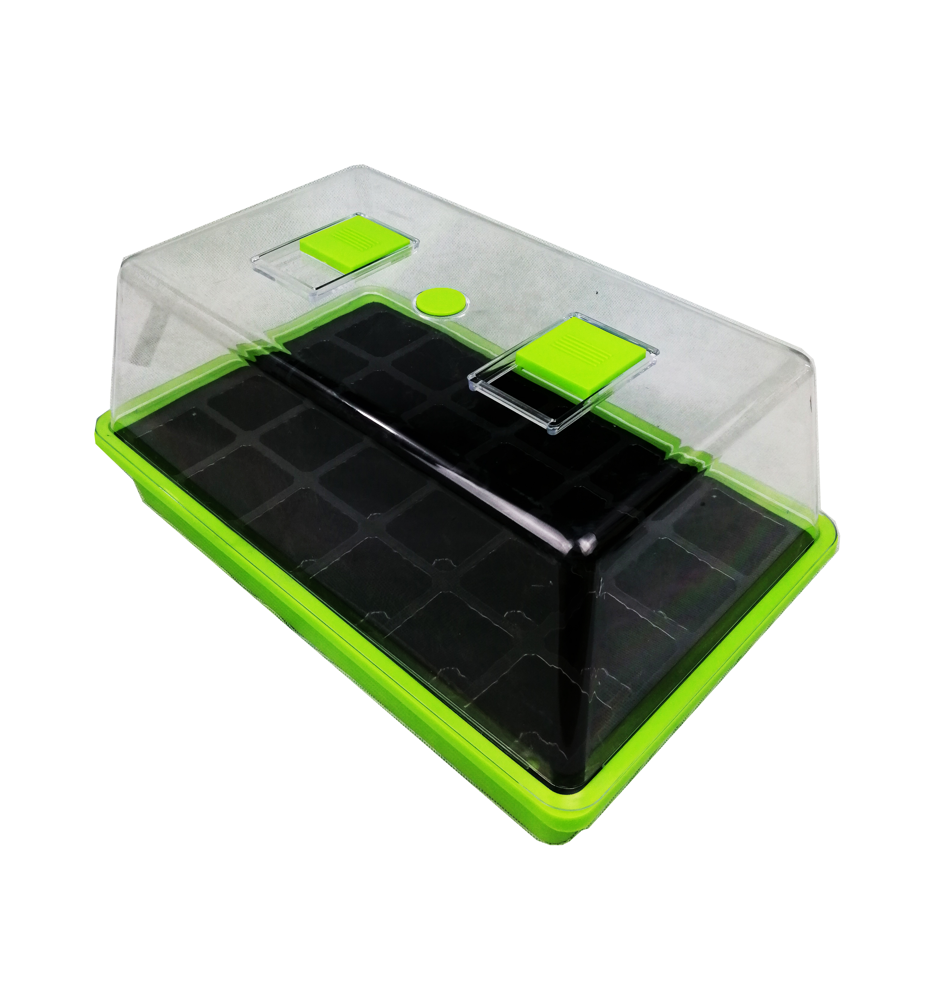 ถาดเพาะเมล็ด โคลนนิ่ง โดมสูง 24 ช่องปลูก ตู้อบ คุมความชื้น Greenhouse