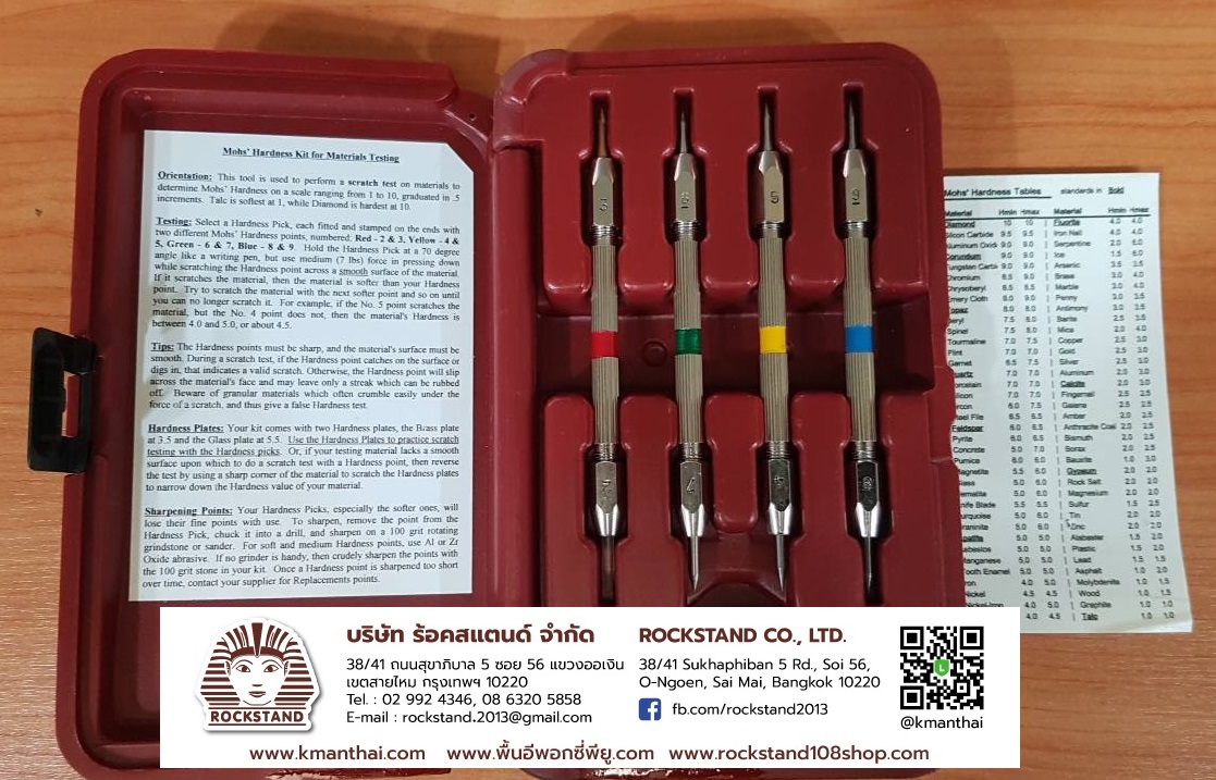 ปากกาทดสอบความแข็ง (Mohs scale test pencil)
