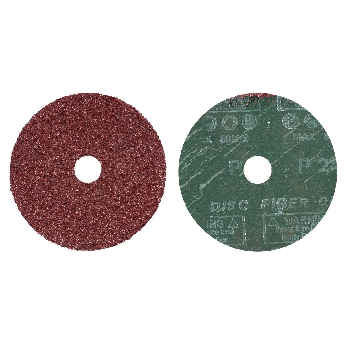 VALU กระดาษทรายกลม หลังไฟเบอร์ 4" No.24-120 ขัดโลหะ (25ใบ/แพ็ค)