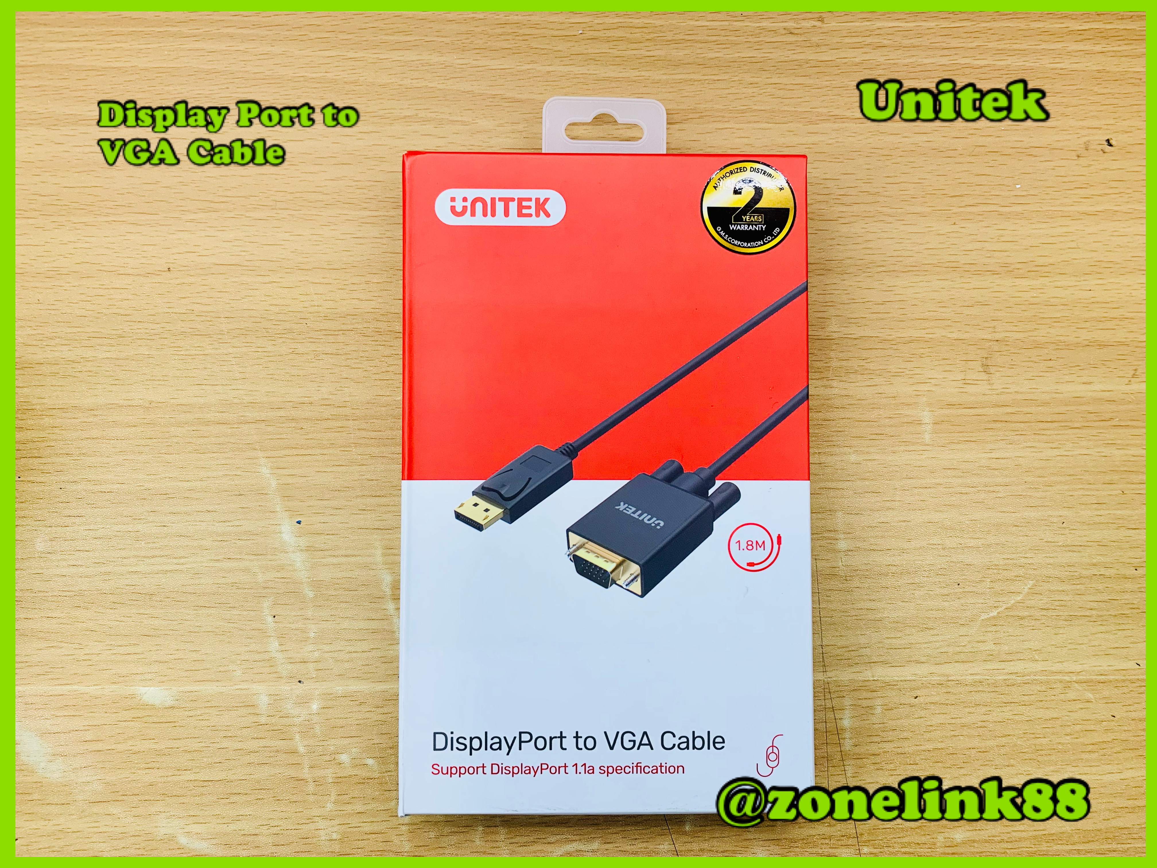 Unitek Y-5118F Display Port to VGA Cable