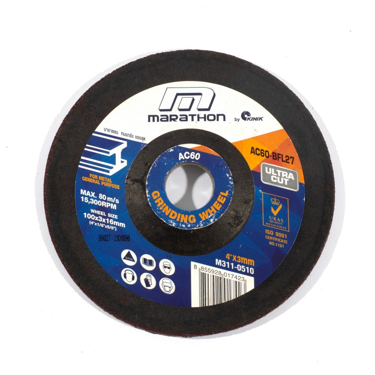 MARATHON ใบเจียร 4"x3mm ULTRA (50ใบ/กล่อง)