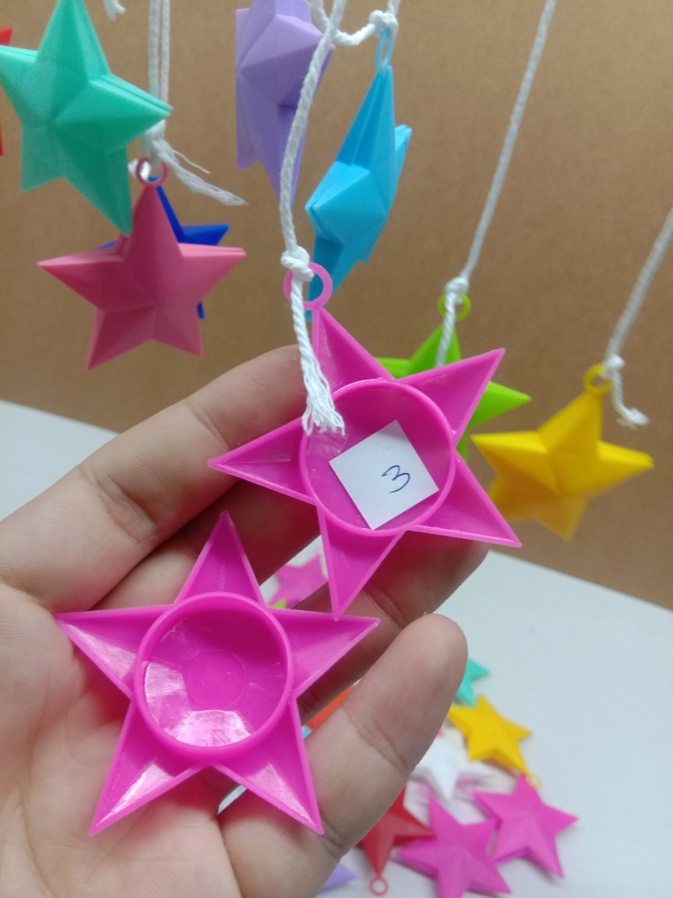 (มีหูคล้อง) ดาวจับสลาก สอยดาว 100 ชิ้น