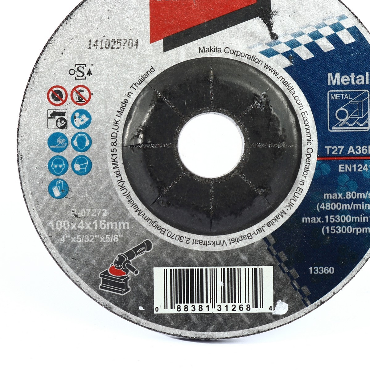 MAKITA B-07272 ใบเจียร 4"x4mm (25ใบ/กล่อง)