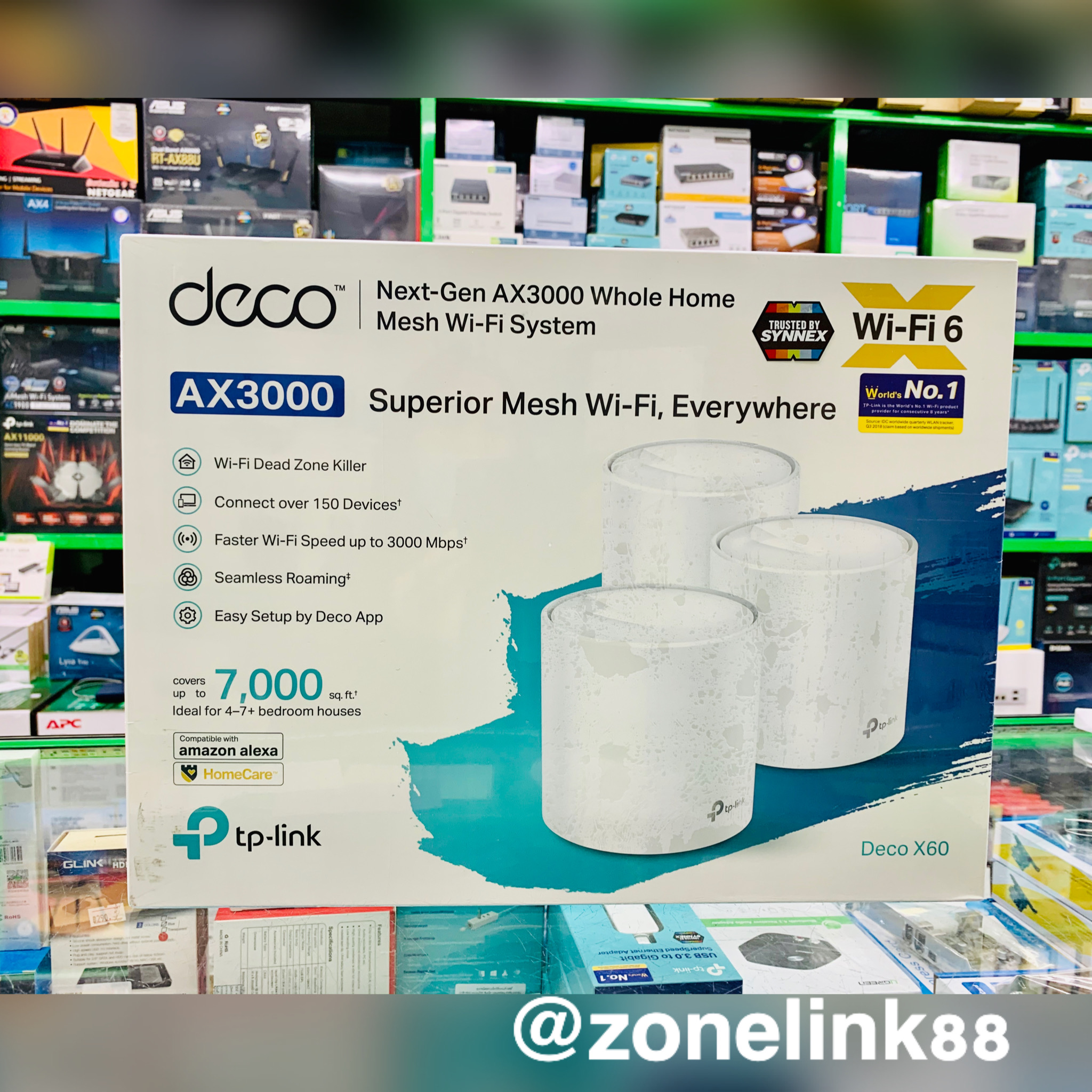 TP-LINK AX3000 Whole Home Mesh WiFi System Deco X60