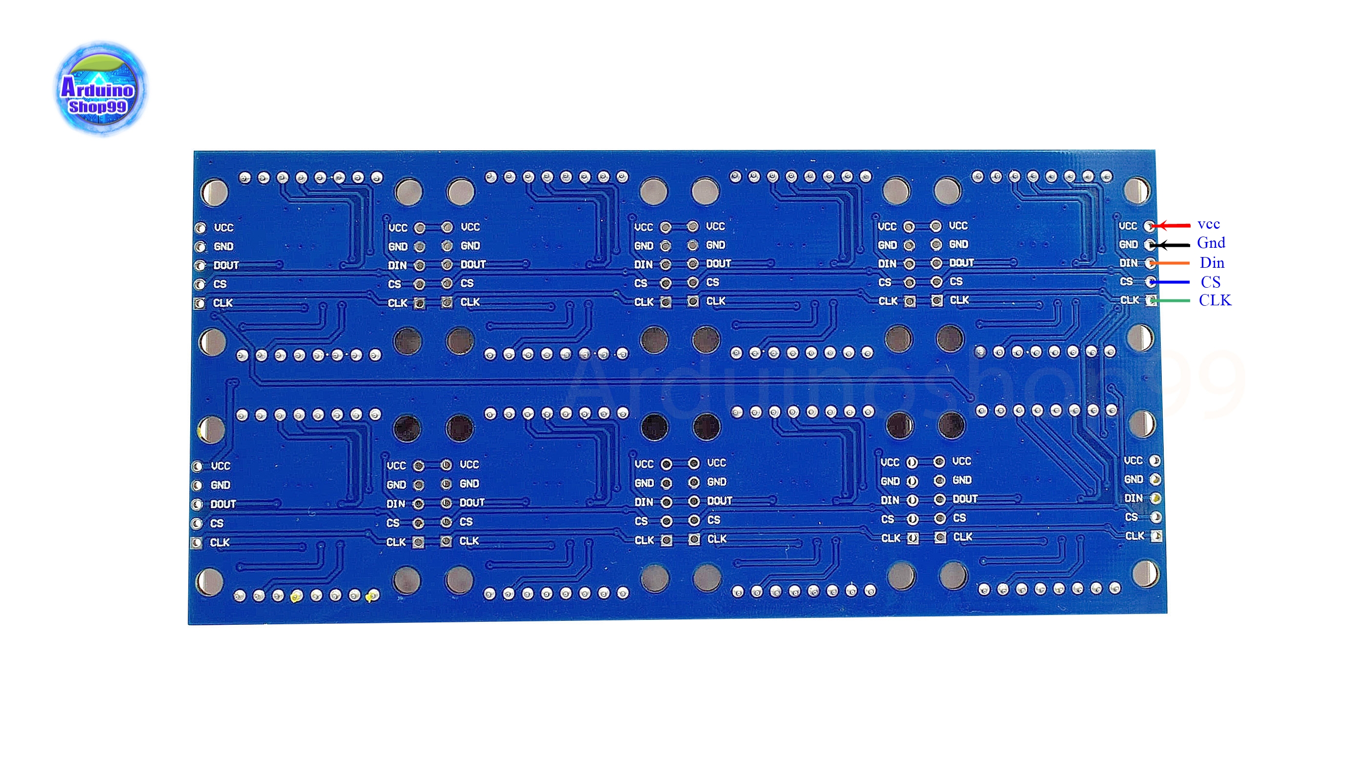 MAX7219 dot matrix module 16*32 สีแดง Red