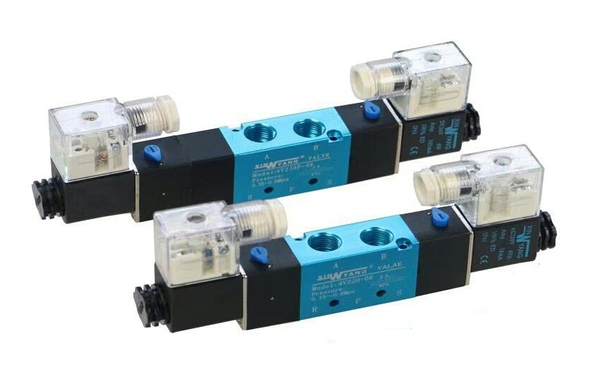 4V130 : SOLENOID VALVE XINYANG โซลินอยด์วาล์ว 5/3 DOUBLE COIL