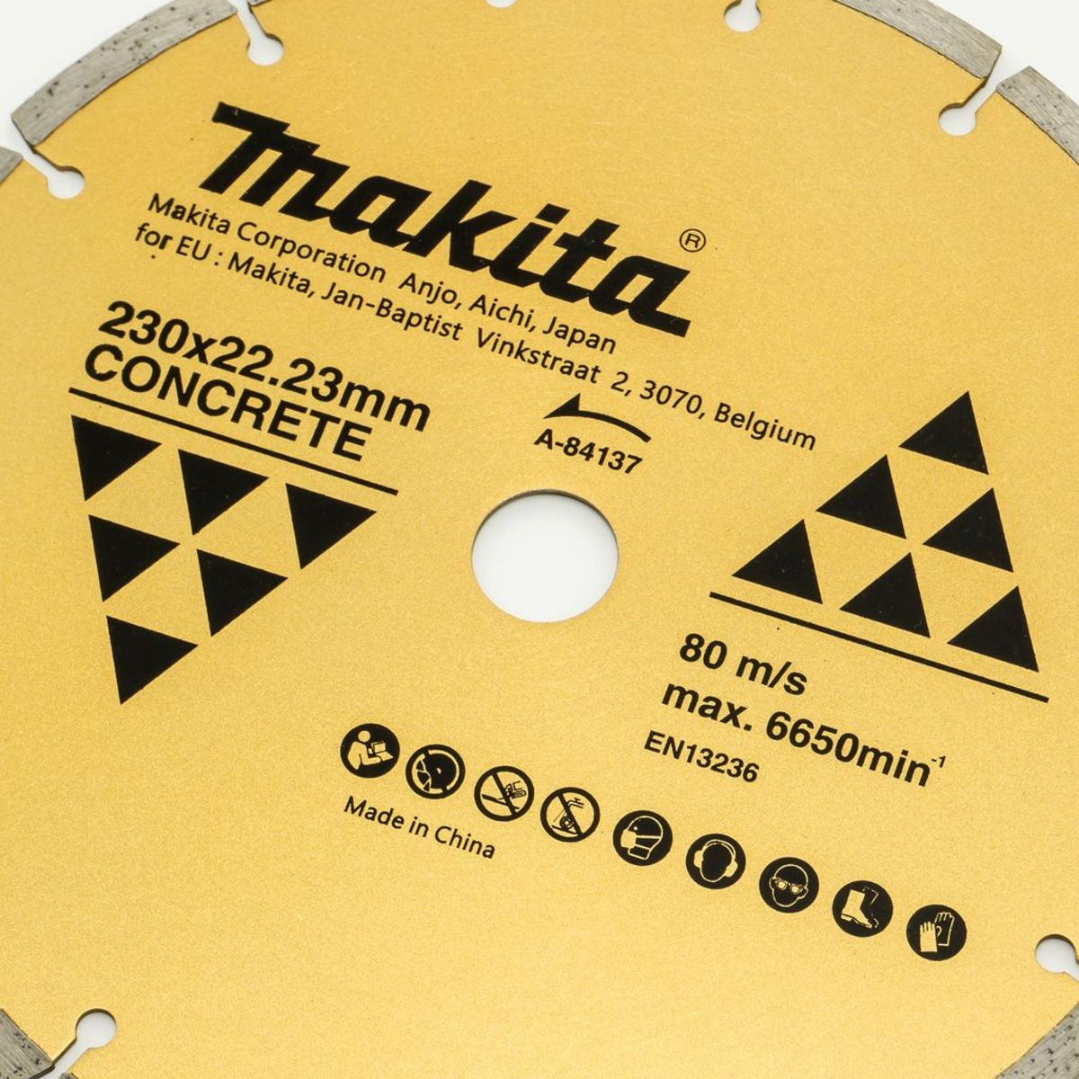 MAKITA A-84137 ใบเพชร 9" แห้ง ร่อง-ทอง