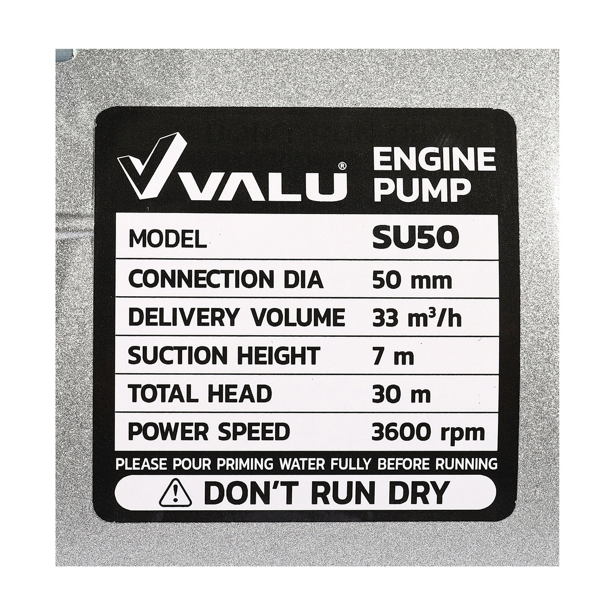 VALU SU-50 หัวปั๊มหอยโข่งเพลาลอย 2"x2"