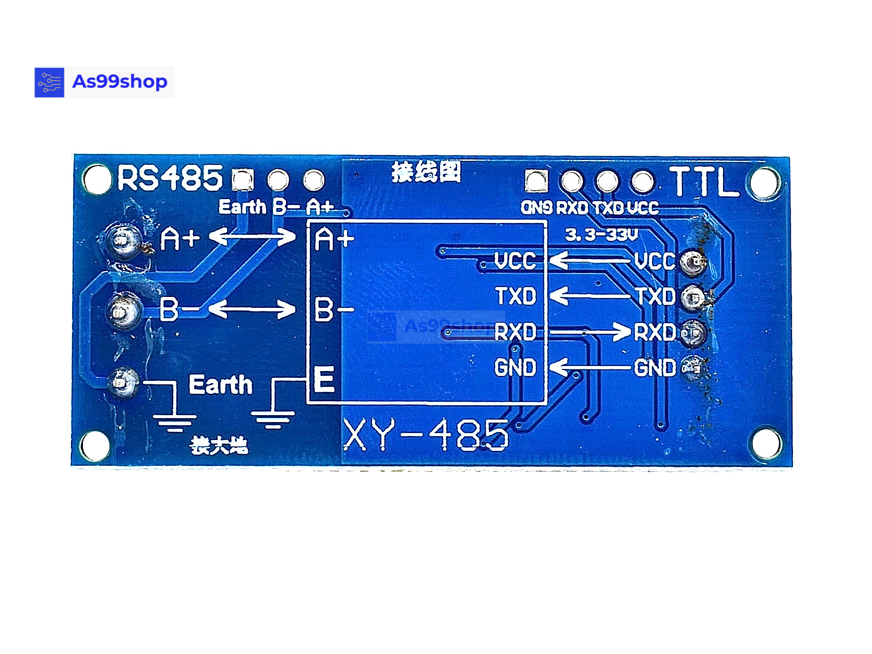 TTL To RS485 Module DC 3.0V ~ 30V