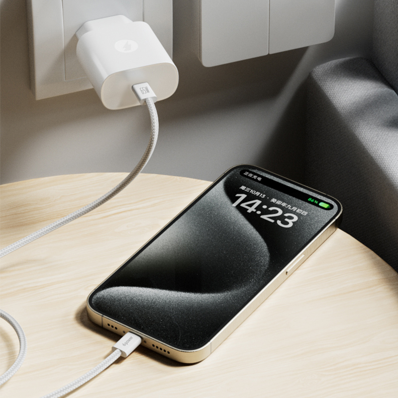 d-power สายชาร์จเร็ว รุ่น CB-S15 ชาร์จเร็ว 65วัตต์ Type-C to Type-C For iphone 15 Series รับประกัน 1 ปี