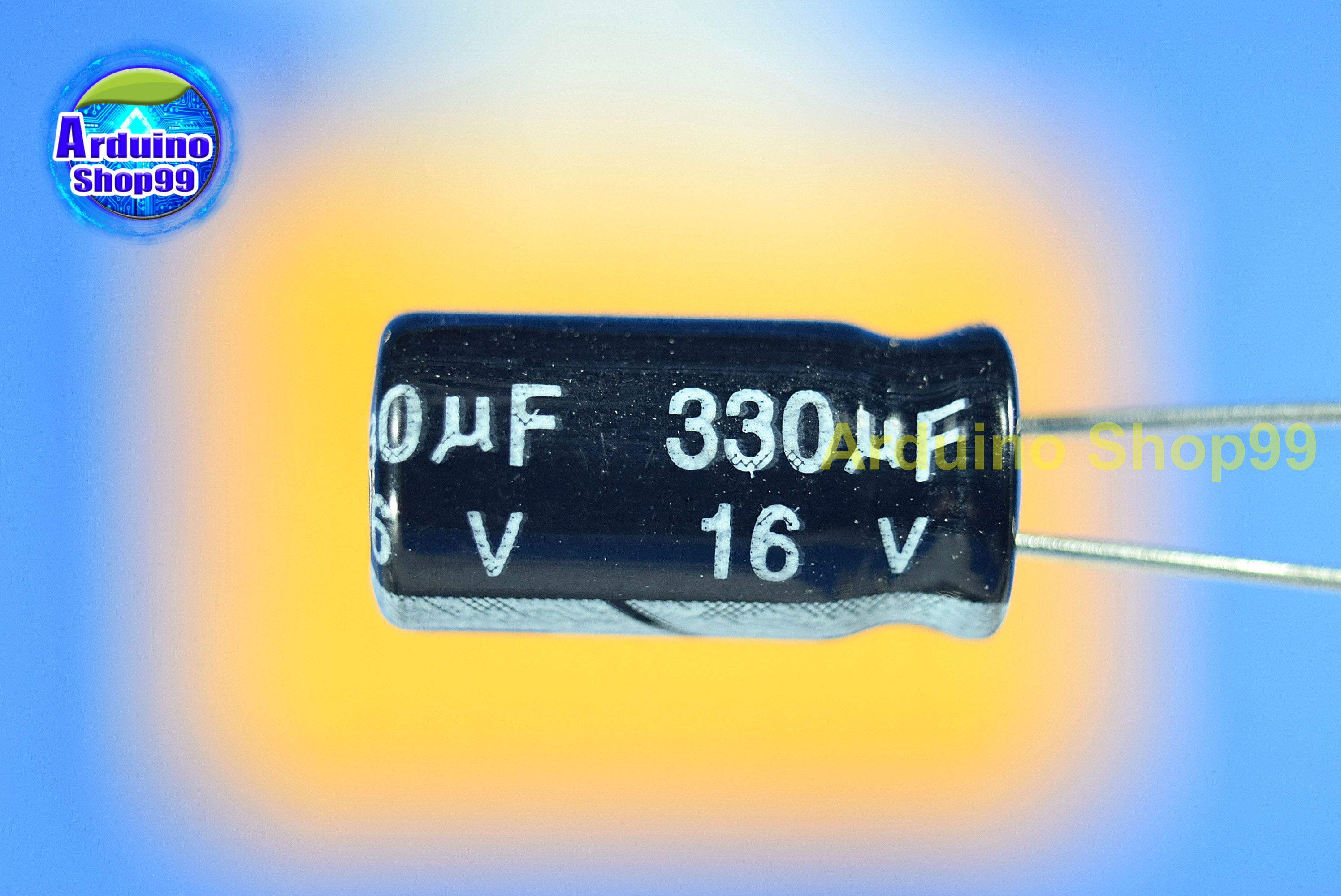 330uf 16V capacitor electrolytic(1 ชุด 10 ตัว)